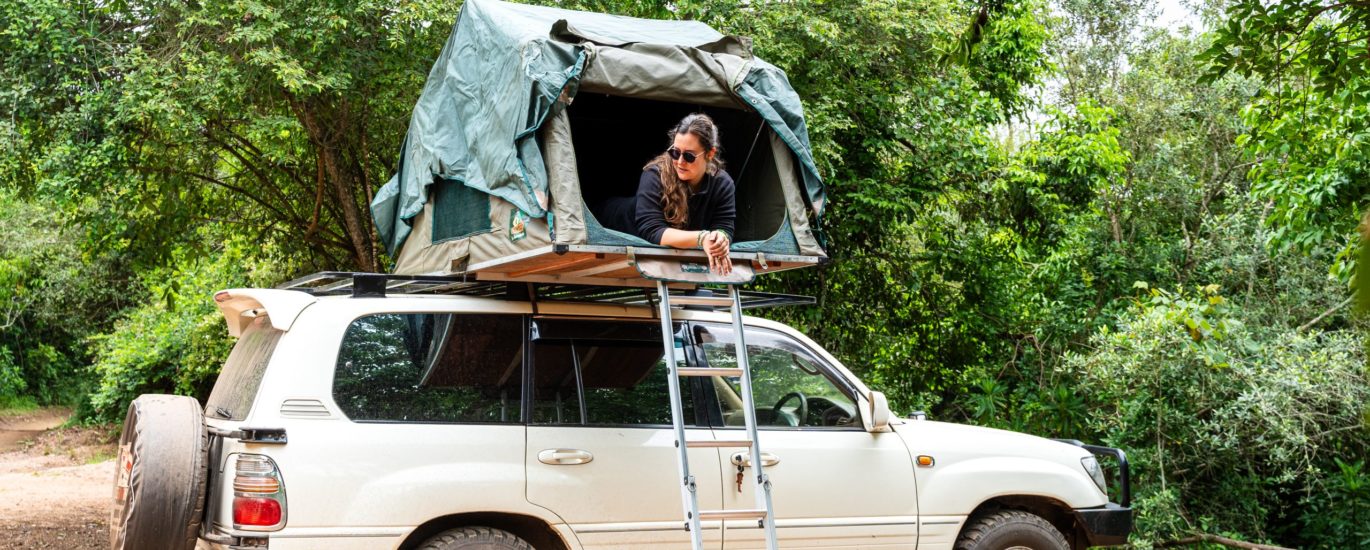 Rooftop tent land cruiser rental in Uganda